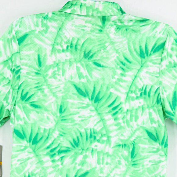 PGA Tour Men's UPF 40 Moisture Wicking Stretch Gumdrop Green Polo Shirt Sz S NWT - Picture 3 of 9